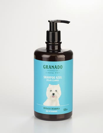 Shampoo Pet Azul Pelos Claros Granado 500ml